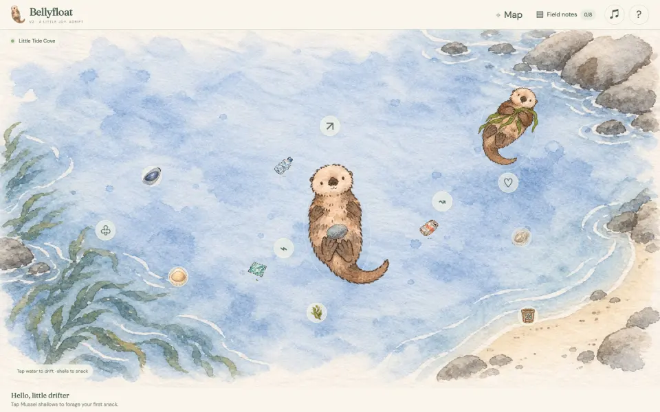 Bellyfloat gameplay capture from the portfolio