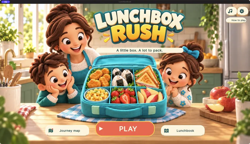 Lunchbox Rush gameplay capture from the portfolio